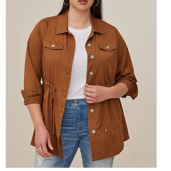 TWILL LONG LINE SHACKET - Picture 5 of 5